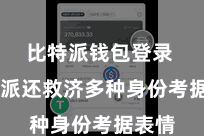 比特派钱包登录  比特派还救济多种身份考据表情